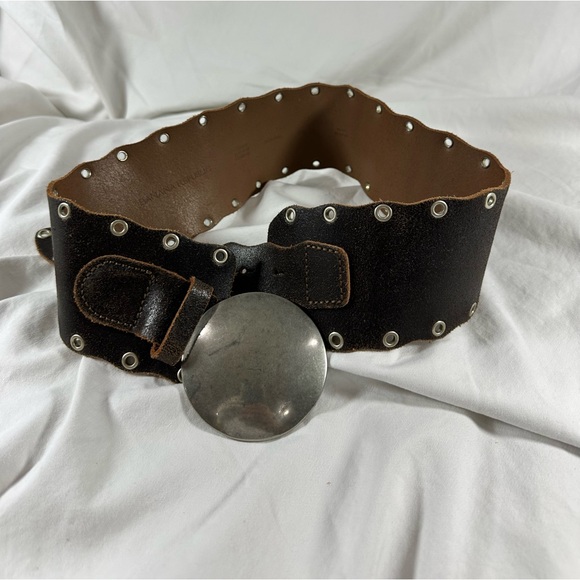 Genuine vintage ladies BANANA REPUBLIC brown leather belt small - Picture 2 of 10